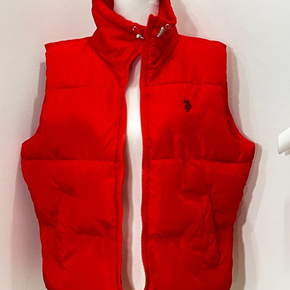 NWOT Kid's Polo Red Puffer Vest Size XL
